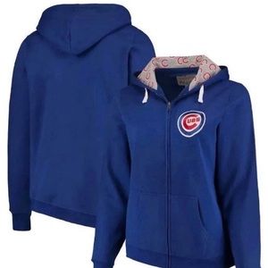 Women's Blue Full-Zip Hoodie with Logo